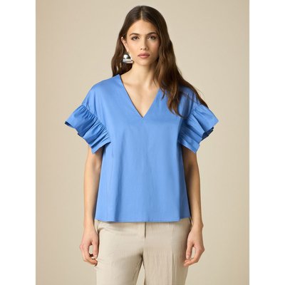 Blouse en popeline à volants OLTRE