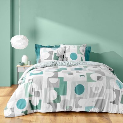 Housse de couette   GEOMELO Sauge DECORATIE