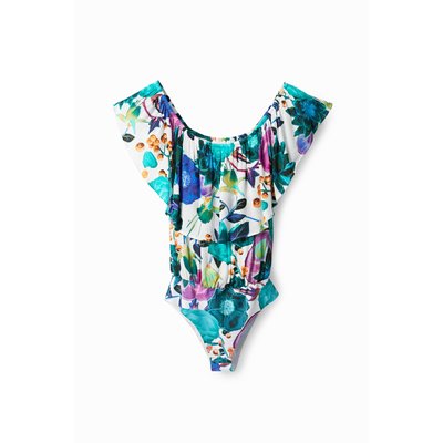 Body à col bateau et fleurs - GREEN - L DESIGUAL