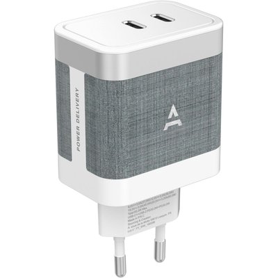 Chargeur secteur USB-C x2 65W ADEQWAT