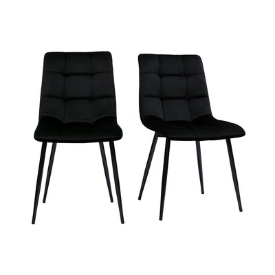 Chaises design pieds métal noir (lot de 2) MAXWELL MILIBOO
