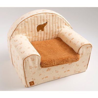 Fauteuil club enfant en gaze de coton et sherpa SAUTHON