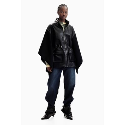 Poncho effet cuir DESIGUAL