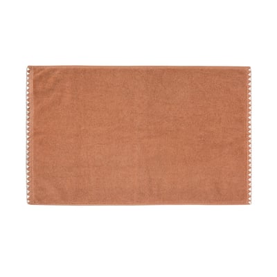 Tapis De Bain en Éponge unie et point feston triangulaire NERYDA MADURA