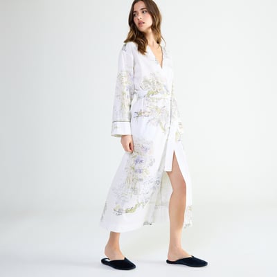 Kimono long col kimono en satin LANDE LAURENCE TAVERNIER