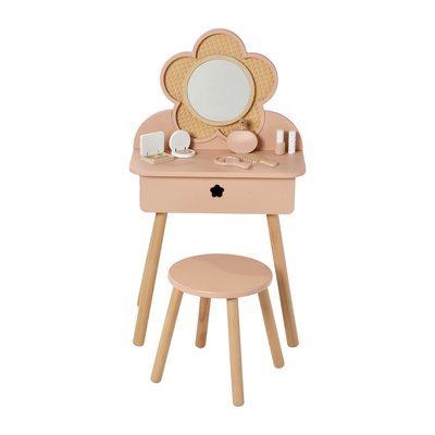 Coiffeuse cannage + accessoires en bois FSC® VERTBAUDET