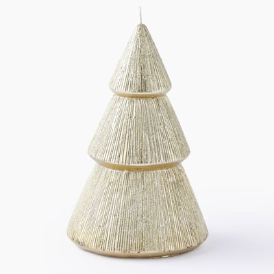 Bougie sapin, H18XD9cm, en cire MONOPRIX MAISON