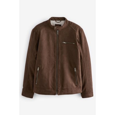 Blouson motard aspect daim doublure NEXT