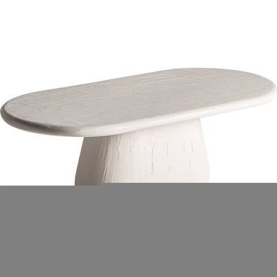 Table basse ovale en bois de manguier RECOLLECTION
