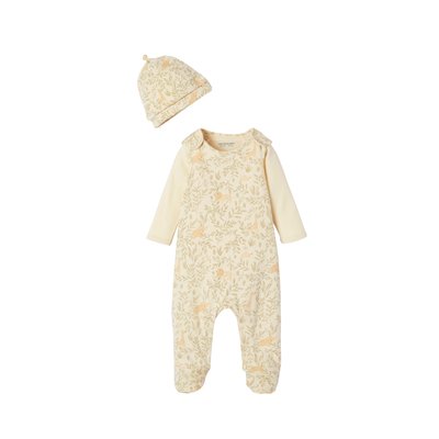 Coffret naissance ensemble body + salopette + bonnet VERTBAUDET
