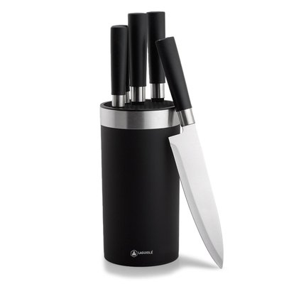 Bloc de 5 couteaux en acier noir - " simplié" LAGUIOLE CUISSON