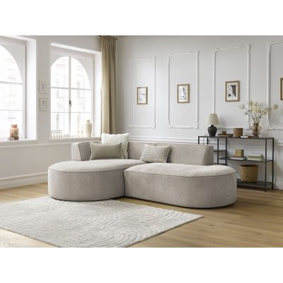 Canapé d'angle fixe 4 places en tissu texturé, ROUSSEAU BOBOCHIC