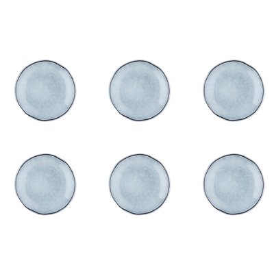 Lot de 6 assiettes à pain en grès, CLOUD BJORN