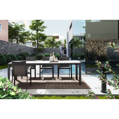 Table de jardin rectangulaire extensible en métal L180/240 8/10 places - AVIGNON HELLIN, DEPUIS 1862