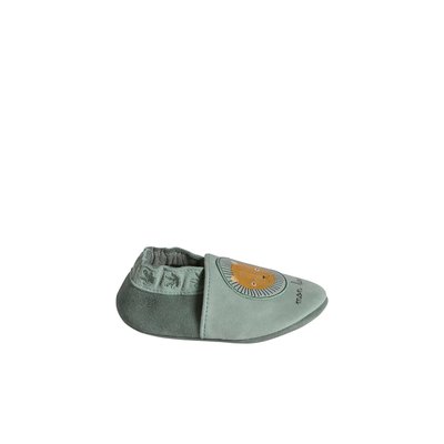 Chaussons élastiqués en cuir souple VERTBAUDET