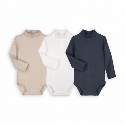 Lot de 3 bodies col montant LA REDOUTE COLLECTIONS