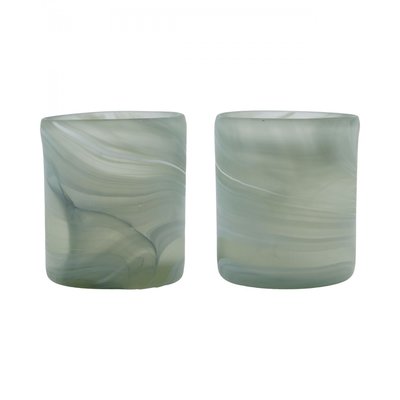 Lot de 2 photophores en verre Kae HOUSE DOCTOR