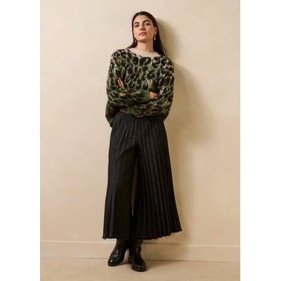 Pantalon jupe culotte en jean taille élastiquée LA FEE MARABOUTEE