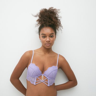 Soutien-gorge push-up à détail chaine dorée CHAINGOLDIZ UNDIZ