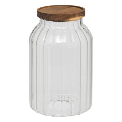 Bocal 3L en verre et acacia HARMONY 5FIVE SIMPLY SMART