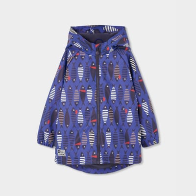 Imperméable imprimé poissons à capuche BOBOLI