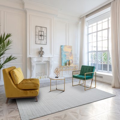 Tapis de salon damier extra-doux  DAMES THE DECO FACTORY