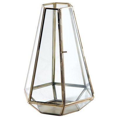 Photophore en verre et laiton AUBRY GASPARD