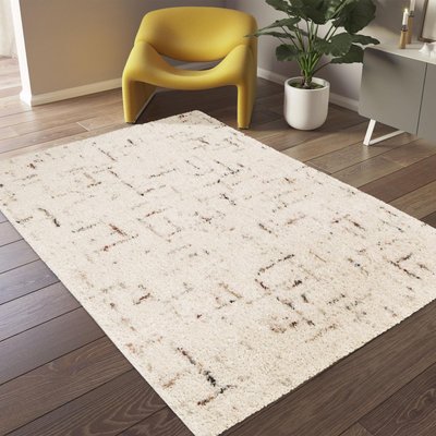 Tapis shaggy tissé motif faux uni CROMA 9 UN AMOUR DE TAPIS
