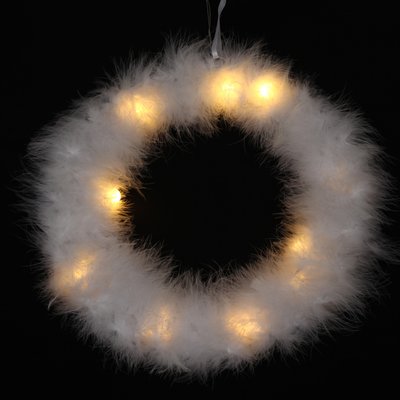 Couronne lumineuse a plume DOUCEUR D'INTÉRIEUR