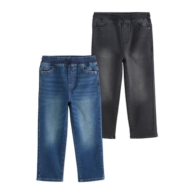 Jean ample à taille élastique, lot de 2 NEXT