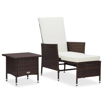 Transat et table basse en résine tressée HOME MAISON