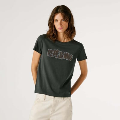 T-Shirt Avec Logo En Strass PEPE JEANS