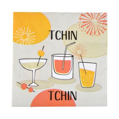 Lot de 20 serviettes en papier Apero tchin DOUCEUR D'INTÉRIEUR