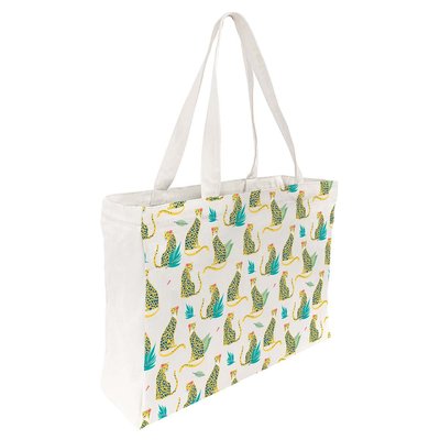 Tote bag en coton imprimé Chat DRAEGER PARIS