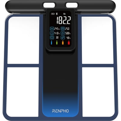 Pèse personne connecté Morphoscan MSC01 – Suivi de Morphologie Intelligent avec Écran LCD et Bluetooth -Rechargeable RENPHO