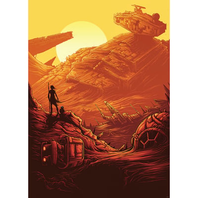 Papier peint Komar - Star Wars Jakku Star Destroyer - 200 x 280 cm HEXOA