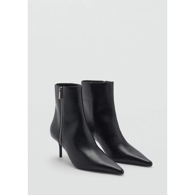 Bottines pointues fermeture Éclair MANGO