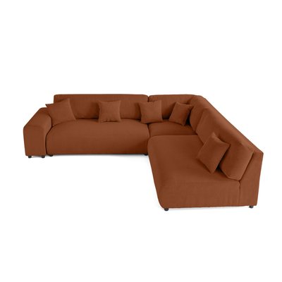 Canapé d'Angle droit en Velours côtelé 6 places - GARANCE LISA DESIGN