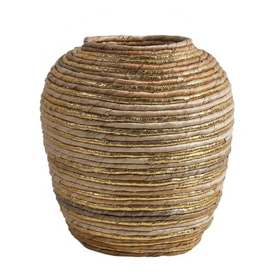 Jarre décorative abaca 32x36 BLANC D’IVOIRE