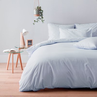 Parure de lit en percale de coton lavé 120 fils - Taies carrées PARIS COTTON & CO