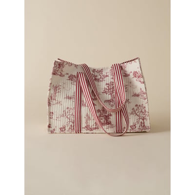 Sac cabas matelassé esprit toile de Jouy CYRILLUS