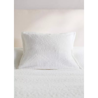 Housse de coussin jacquard pré-rétréci 300 g confection lit 50x50 cm MANGO HOME