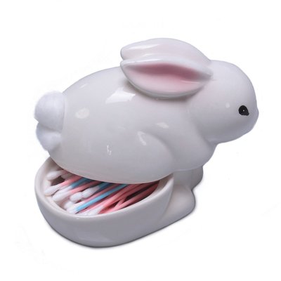 Distributeur de coton-tige lapin 2 en 1 CALICOSY