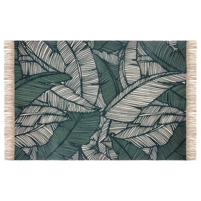 Tapis en coton à franges motifs graphiques WILD ATMOSPHERA