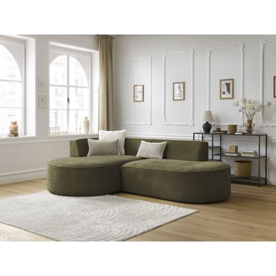 Canapé d'angle fixe 4 places en tissu texturé, ROUSSEAU BOBOCHIC