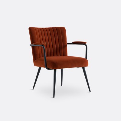 Vintage-Sessel Ronda mit Armlehnen, Samt LA REDOUTE INTERIEURS