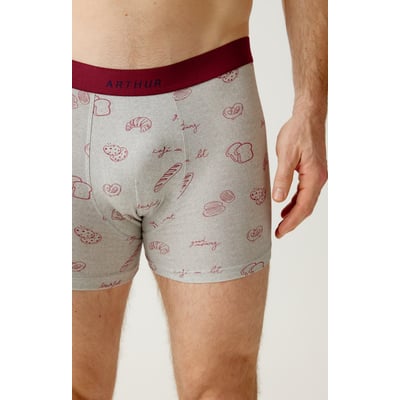 Boxer en jersey de coton imprimé P'tit dej au lit ARTHUR