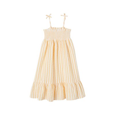 Robe à smocks rayée en seersucker VERTBAUDET