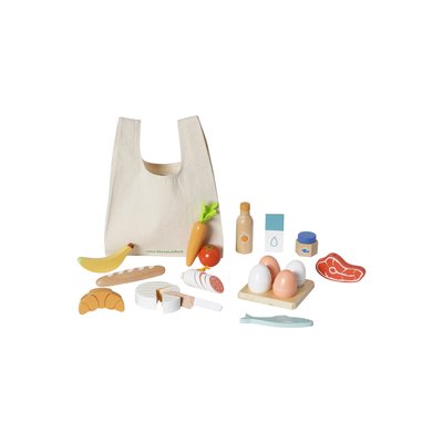 Set d'aliments + sac de courses en bois FSC® VERTBAUDET