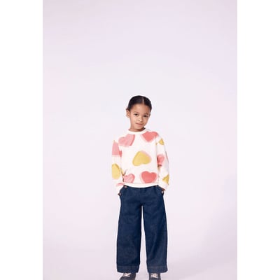 Katoenen sweater met hartjesmotief PETIT BATEAU